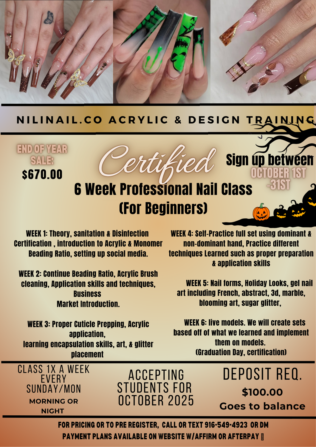 6 week nail course training huge savings$$