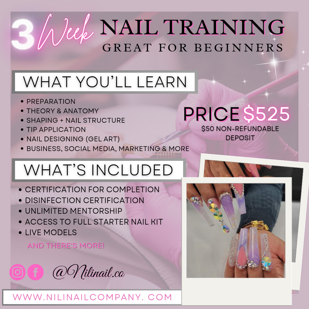 3 or 4 week nail class