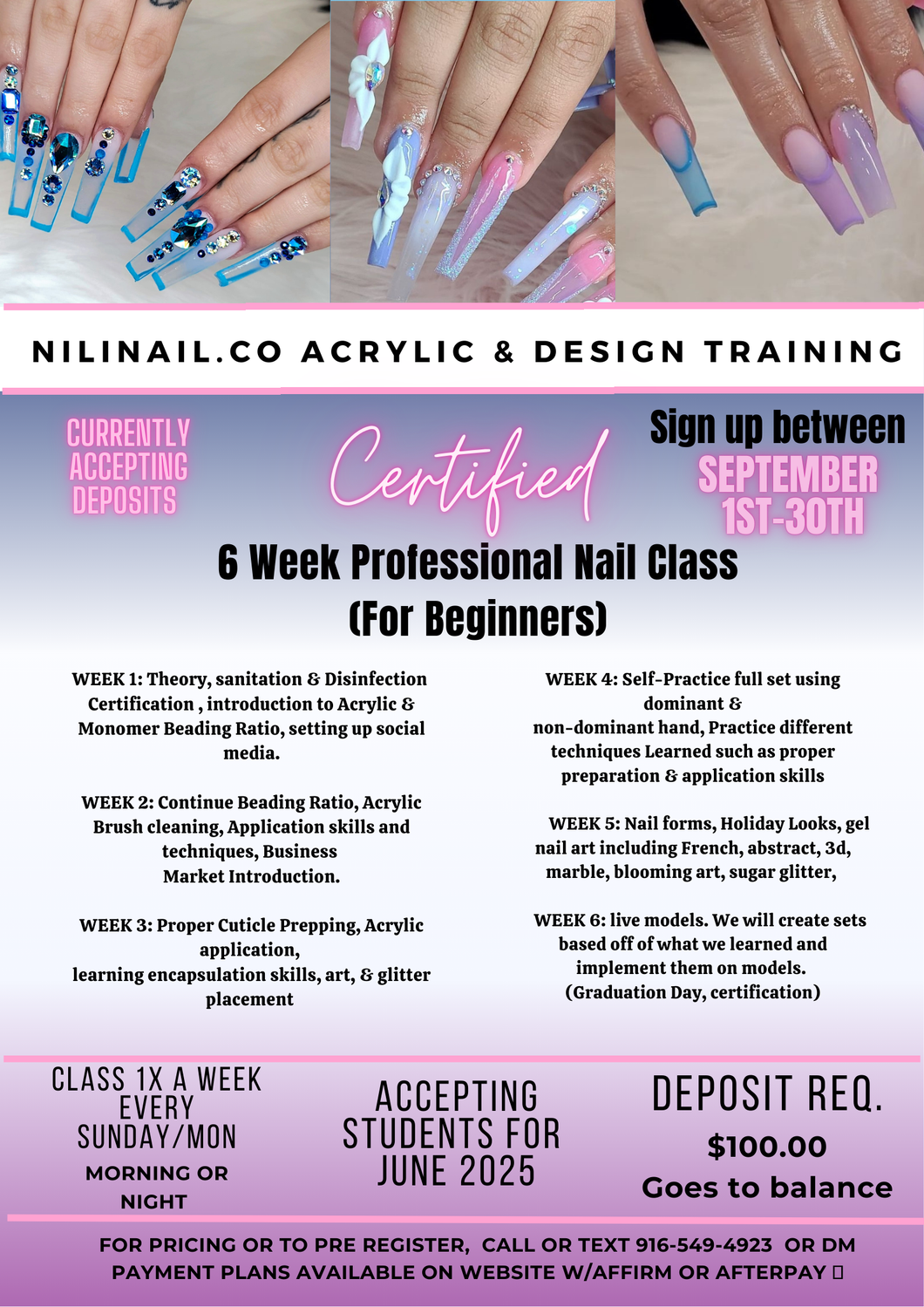 6 week nail course training huge savings$$